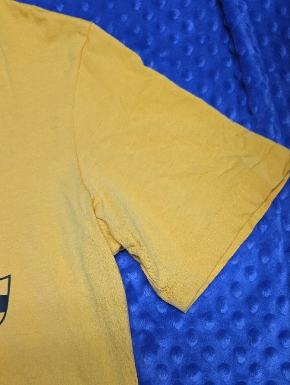 adidas Yellow Tee with Purple Floral and Green Leaf Graphic
